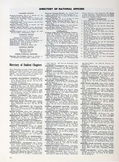 Directory Of National Officers, June 1953
